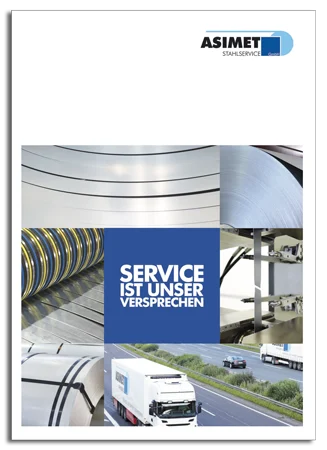 Titelseite der ASIMET-Broschüre „Service ist unser Versprechen“